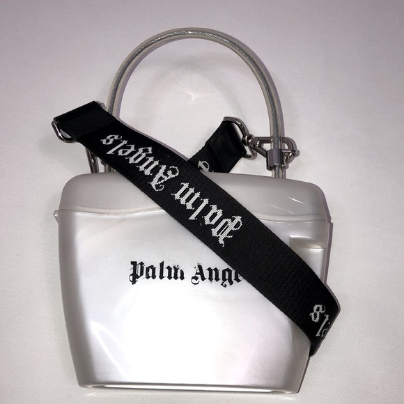 Palm Angels Off-white Padlock Shoulder plastic Bag - Picture 1 of 9